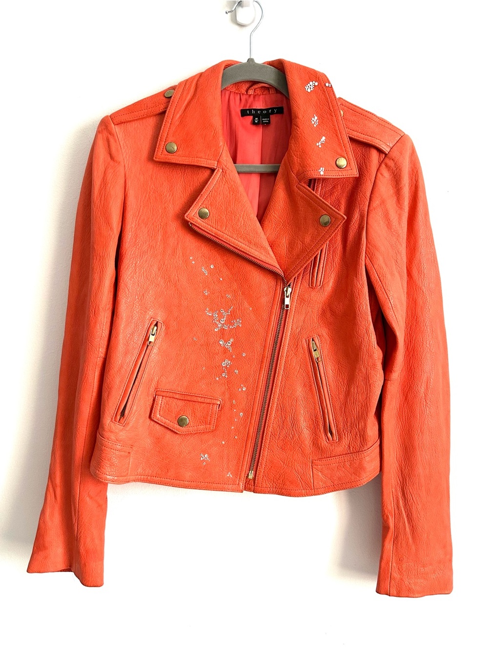 Theory Lambskin Moto Jacket